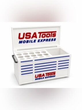 USA Tools Mini Toolbox Pen And Trinket Holder Desk Top Organizer